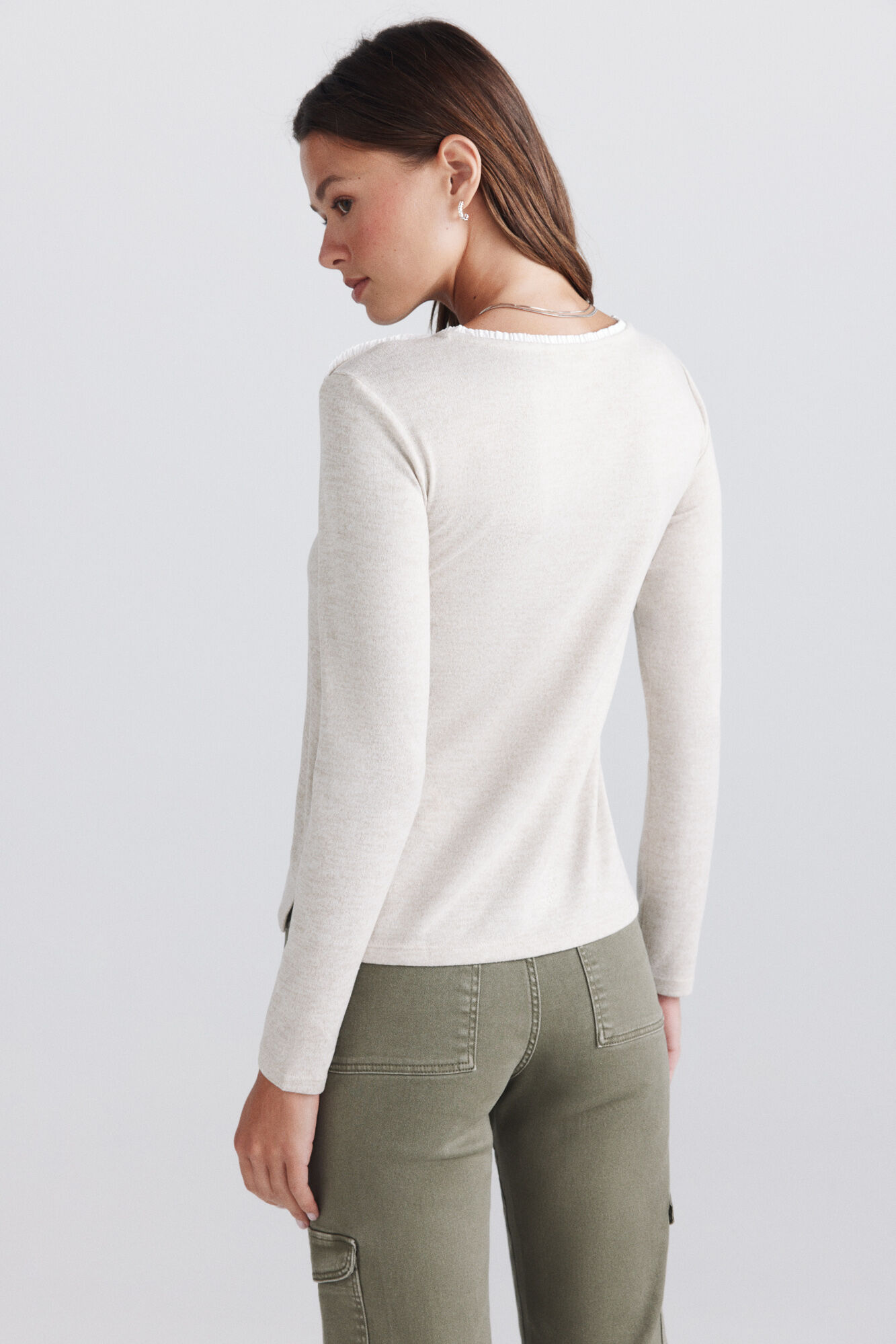 Springfield Playera cuello cervantes beige