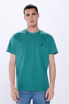 Springfield Playera básica cuello redondo verde