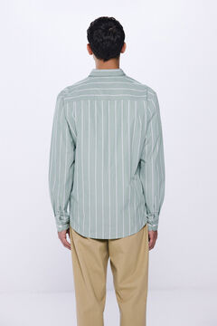 Springfield Camisa popelín rayas verde