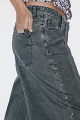 Springfield Jeans con tachuelas anchas  negro