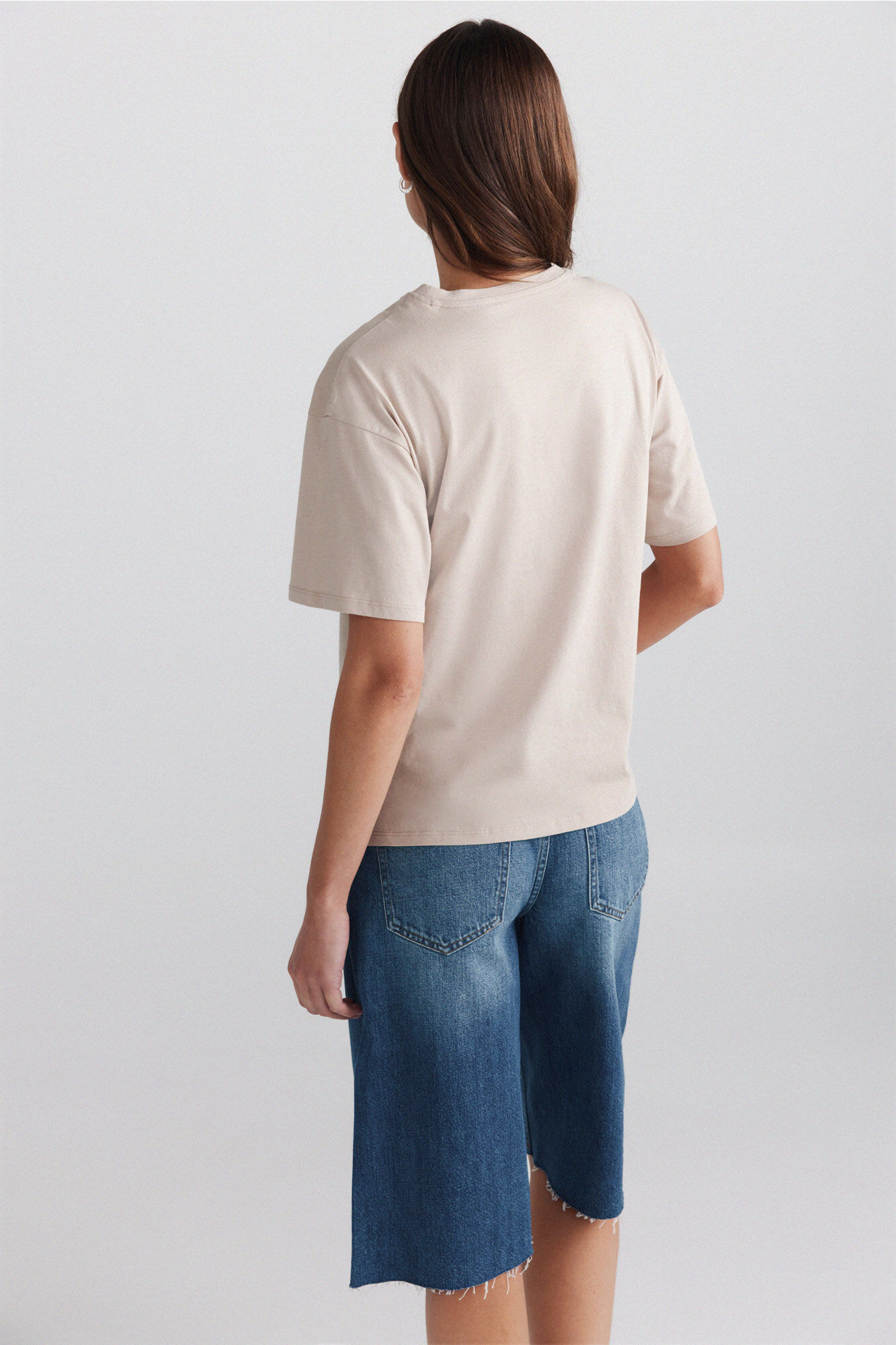 Springfield Playera manga corta con dibujo caf&eacute;