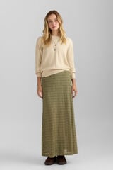 Springfield Falda midi de crochet khaki