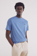 Springfield Playera básica cuello redondo azul tinta