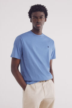 Springfield Playera básica cuello redondo azul tinta