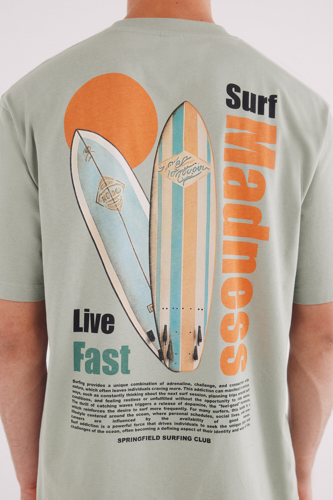 Springfield Camiseta surf madness caza oscuro