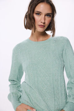 Springfield Suéter cable knit verde