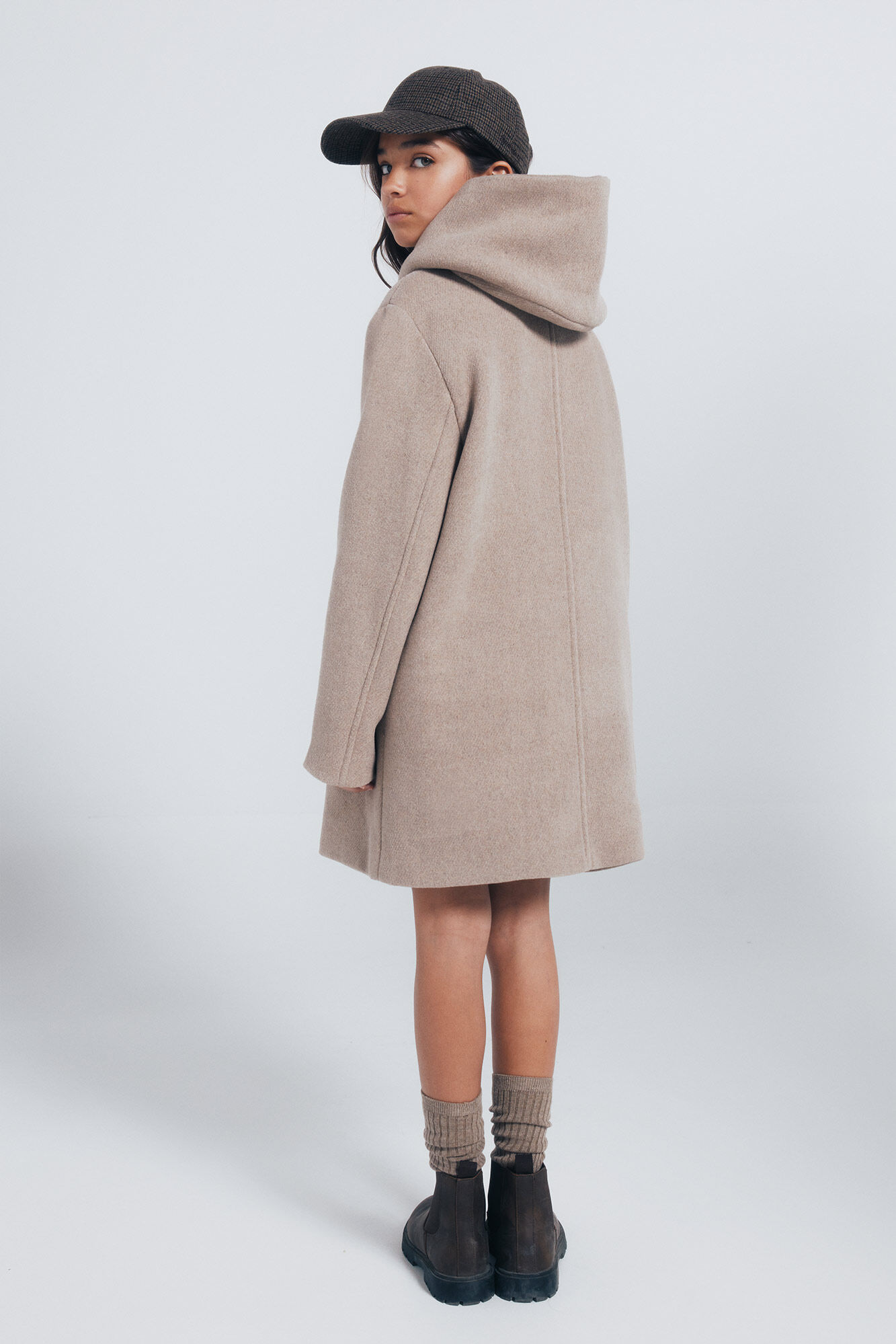 Springfield Kids Abrigo de pa&ntilde;o cruzado ni&ntilde;a nude