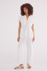 Springfield Jumpsuit largo algodón lino natural