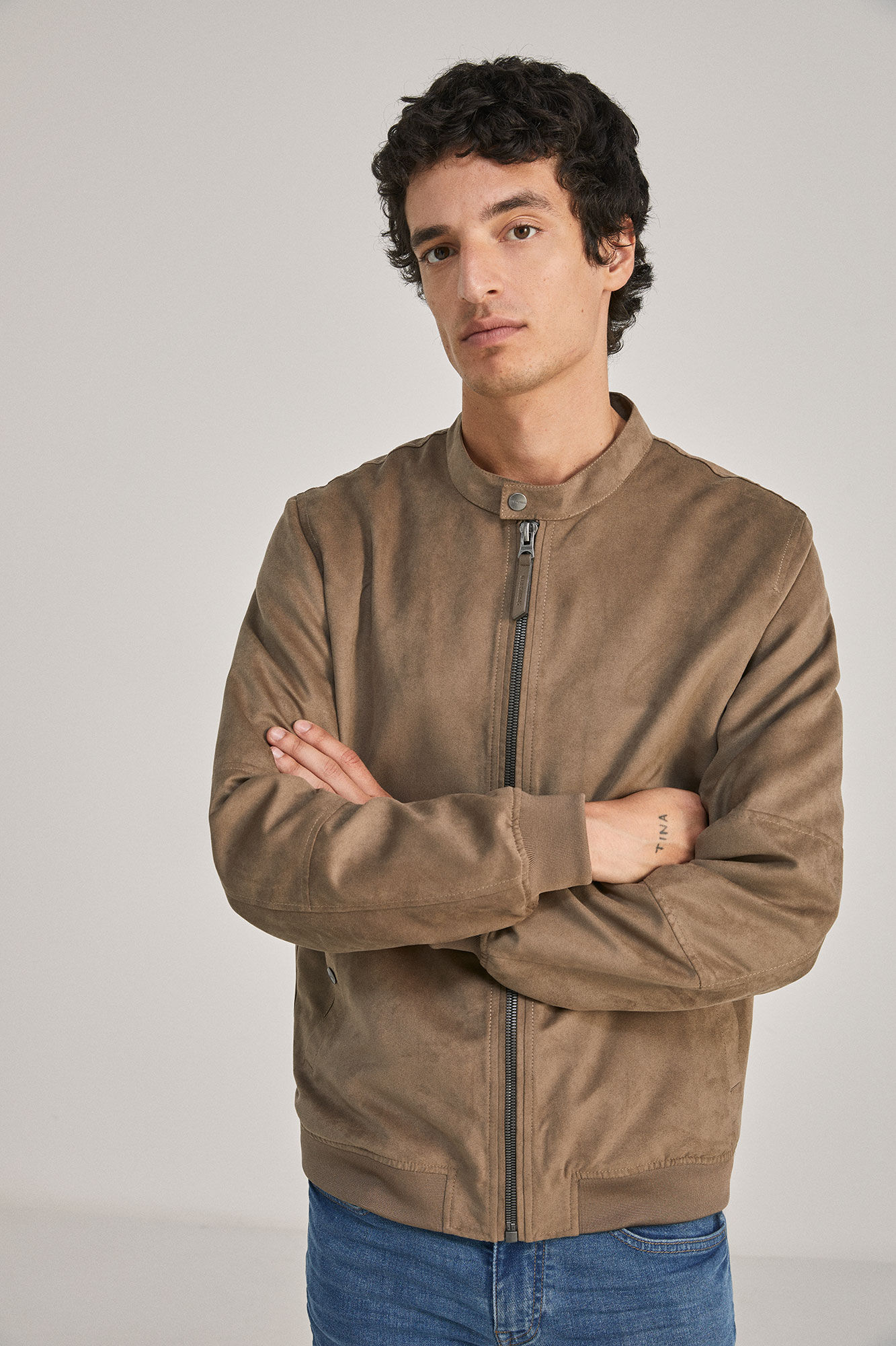 Springfield Cazadora efecto ante caf&eacute;