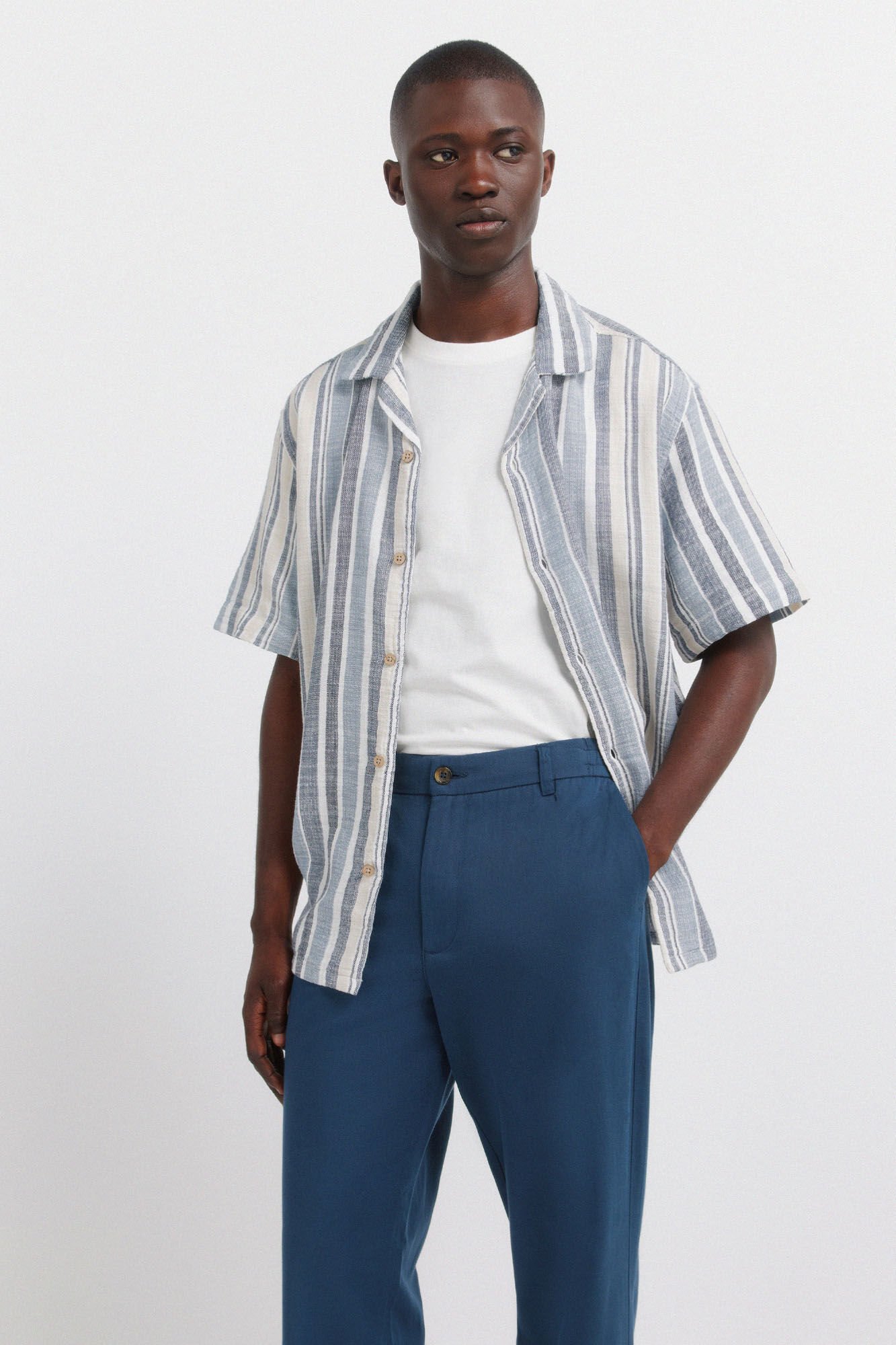 Springfield Pantal&oacute;n chino relaxed fit azul mezcla