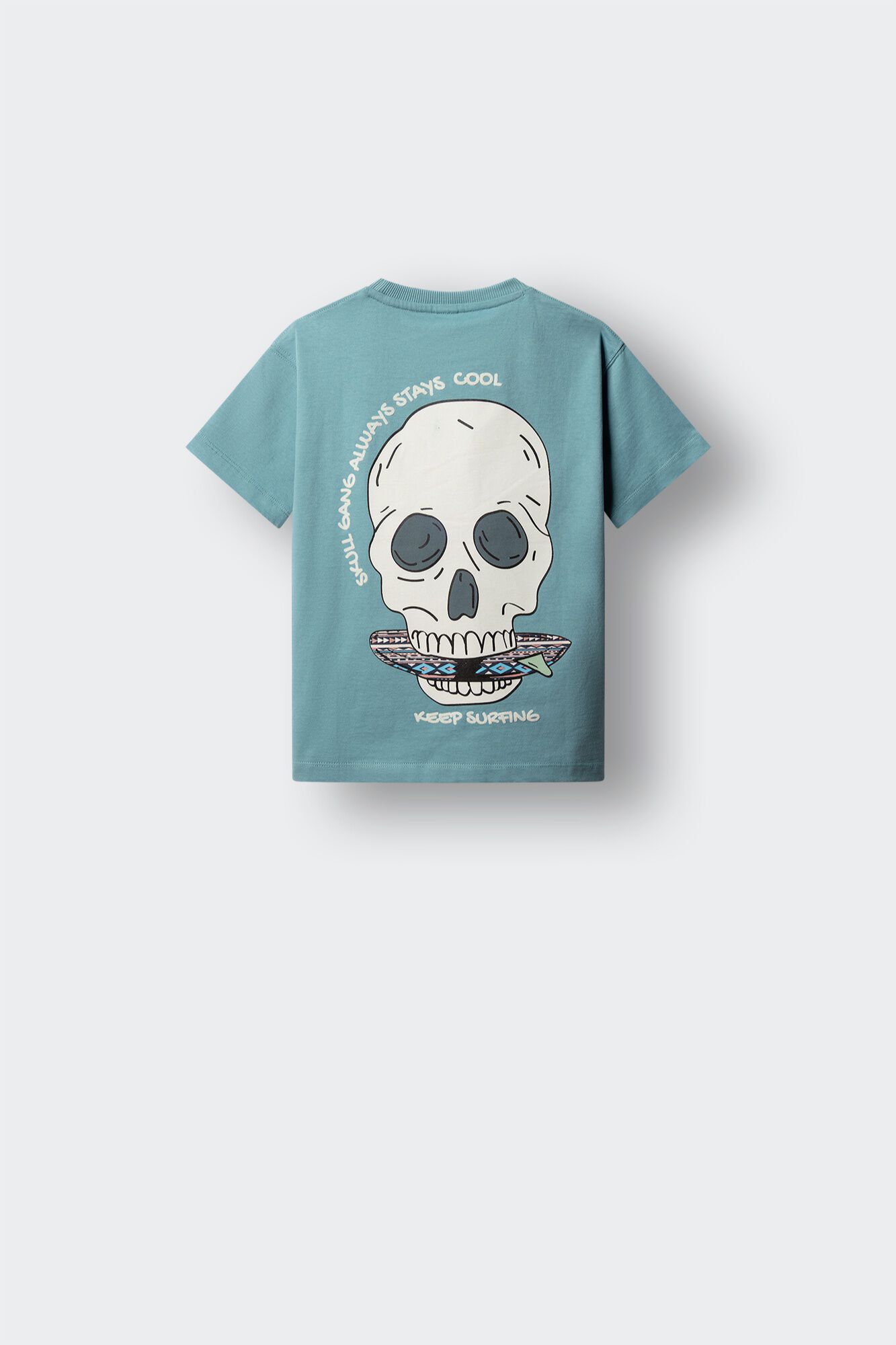 Springfield Kids Playera de manga corta de calavera skate para ni&ntilde;o