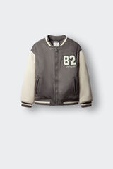 Springfield Kids Chamarra bomber para ni&ntilde;o gris