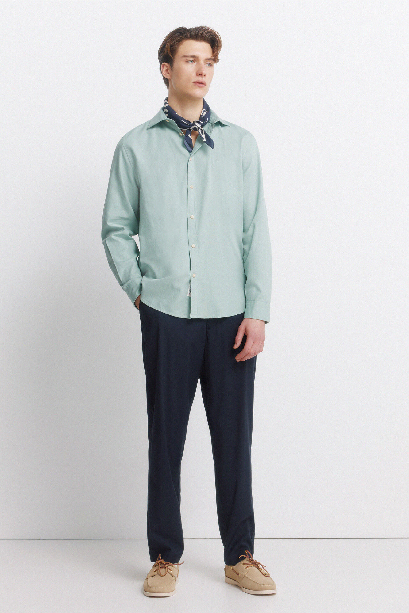 Springfield Camisa estructura verde