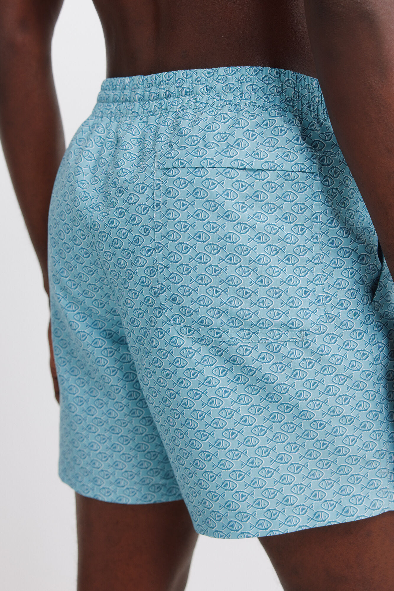 Springfield Traje de ba&ntilde;o estampado de peces azul