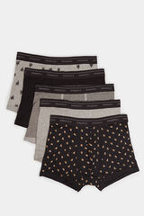 Springfield Pack 5 boxers motivos bananas negro