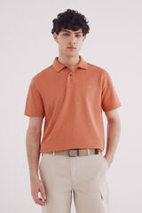 Springfield Polo piqué fantasía color regular fit naranja