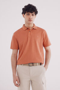 Springfield Polo piqué fantasía color regular fit naranja