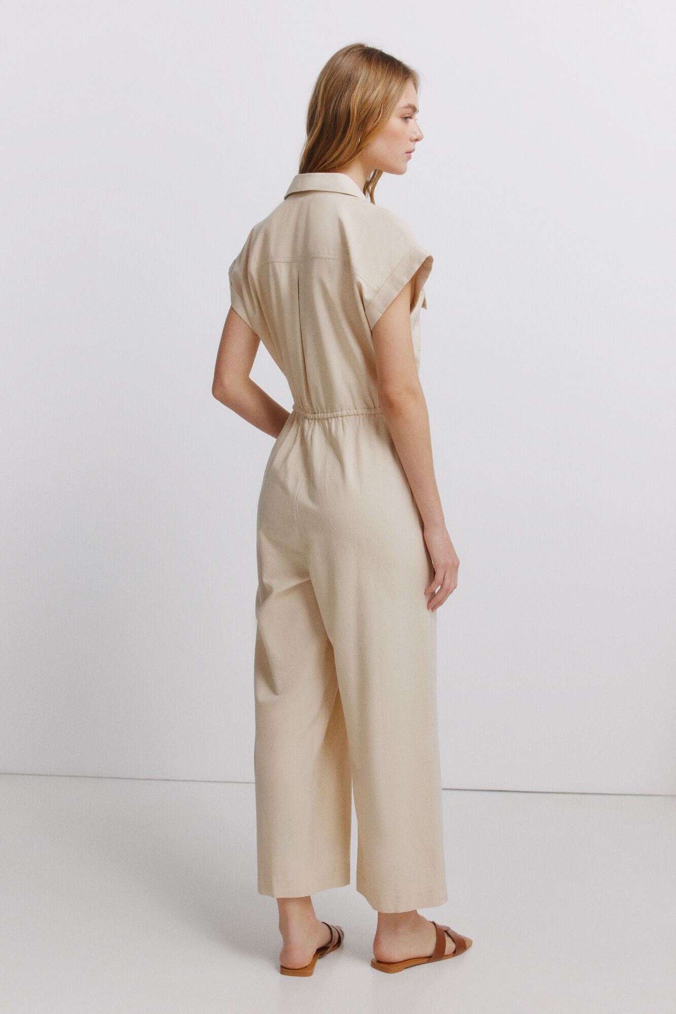 Springfield Jumpsuit con bolsillos caf&eacute;