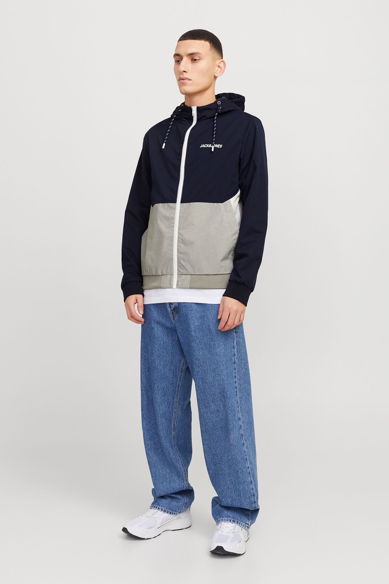 Jack & Jones Chamarra ligera con capucha marino