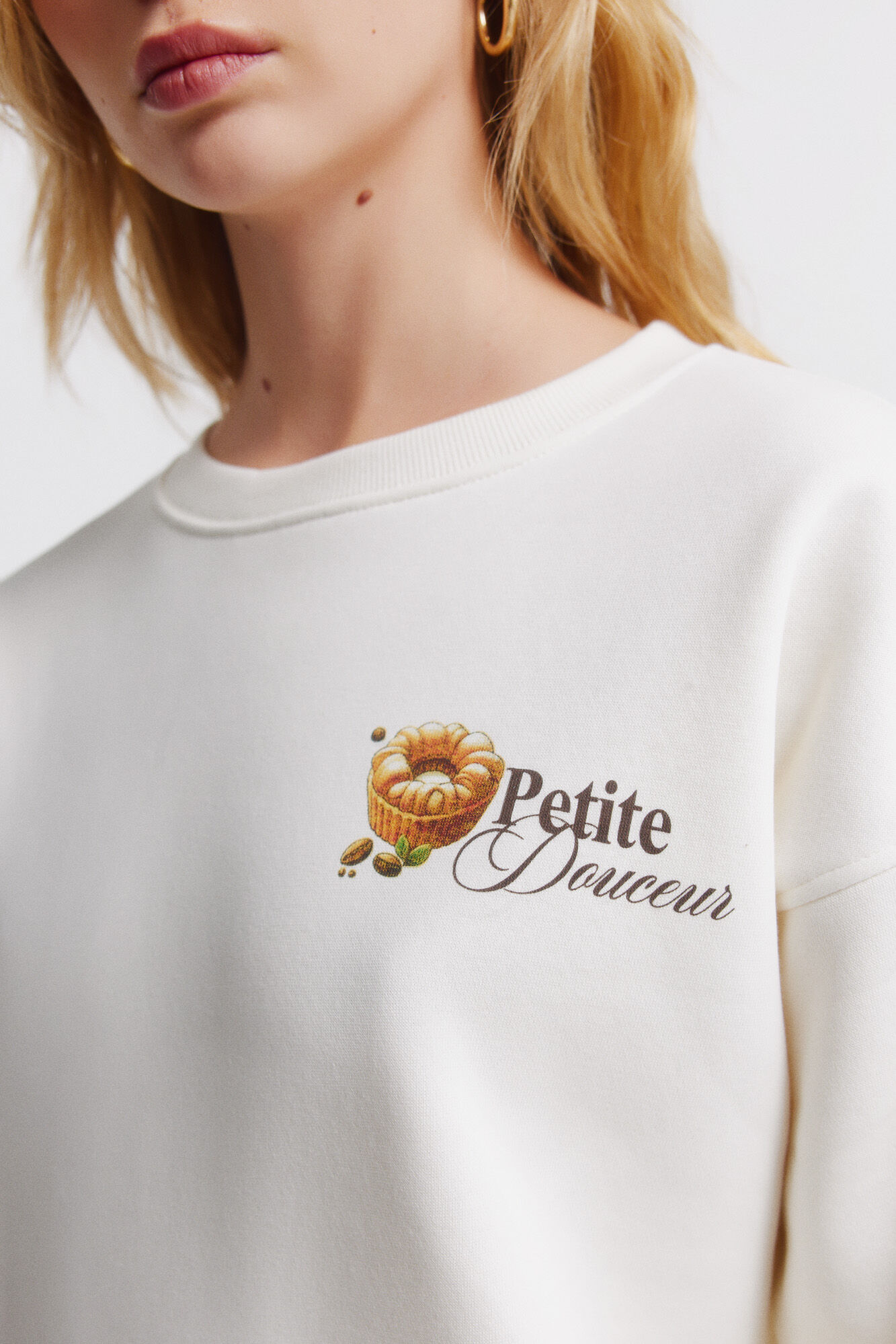 Springfield Sudadera Caf&eacute; boheme blanco