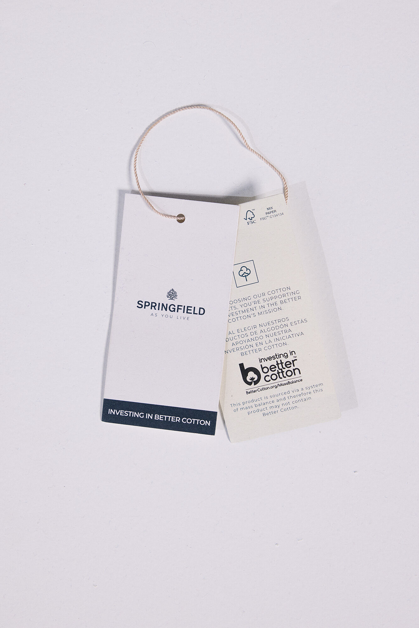 Springfield Sudadera capucha pareche &eacute;tnico blanco