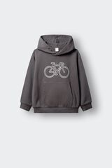 Springfield Kids Sudadera b&aacute;sica de bici para ni&ntilde;o gris