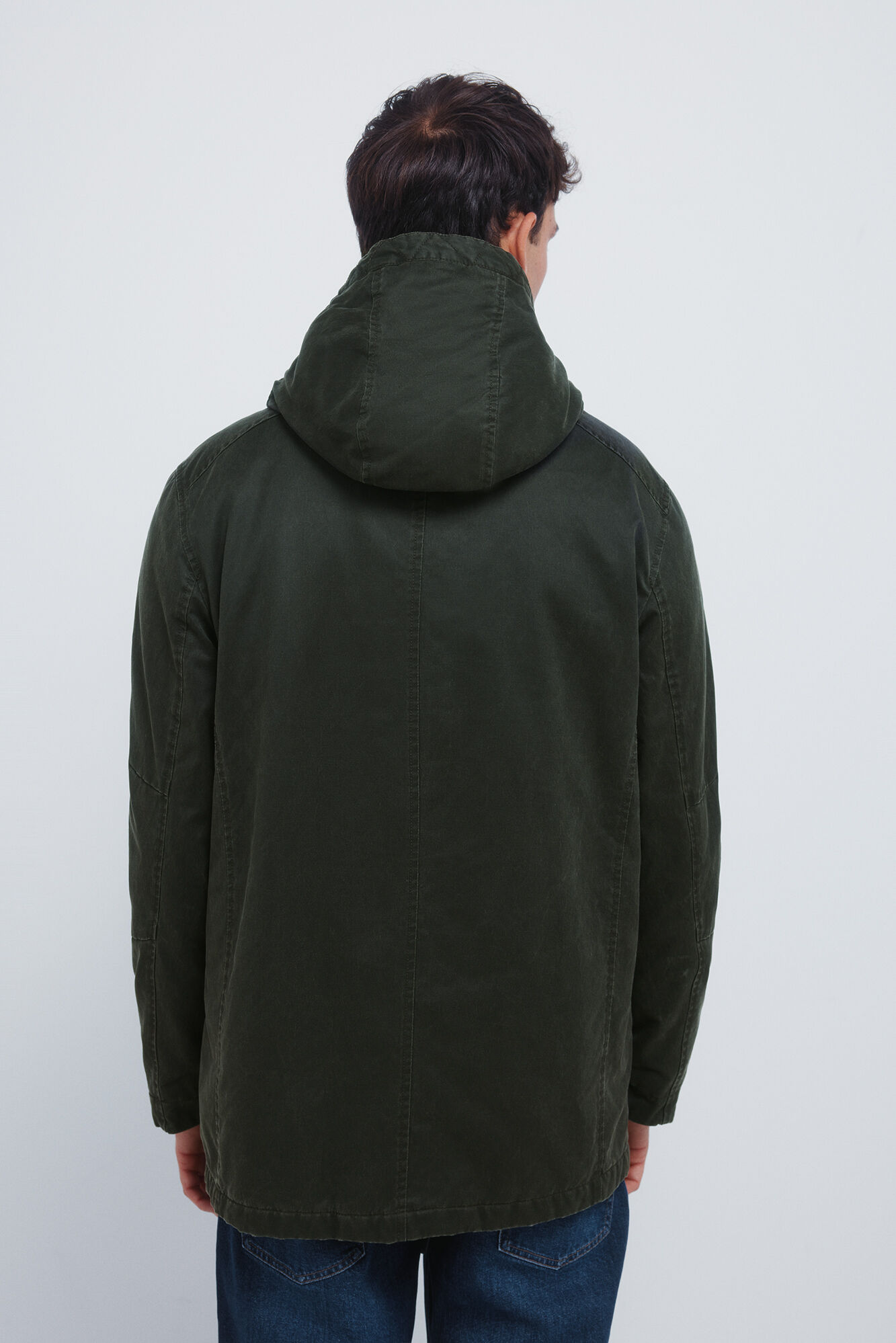 Springfield Parka de algod&oacute;n kaki