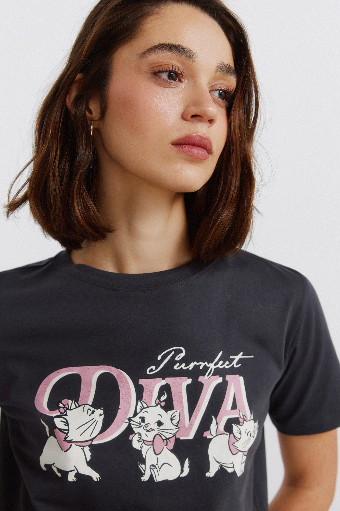 Springfield Playera de manga corta con estampado gris