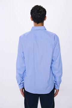 Springfield Camisa vestir bicolor azul