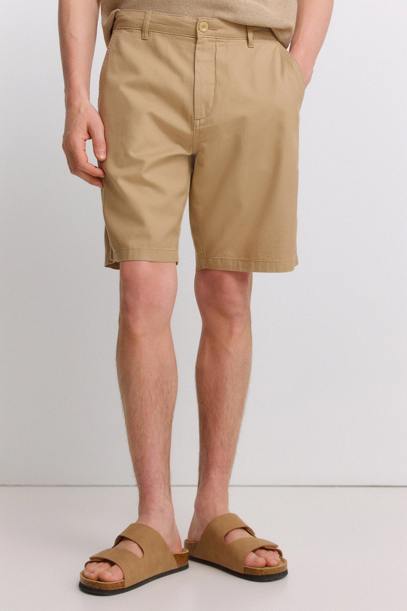 Springfield Bermudas t&eacute;cnicas wide & relaxed fit beige