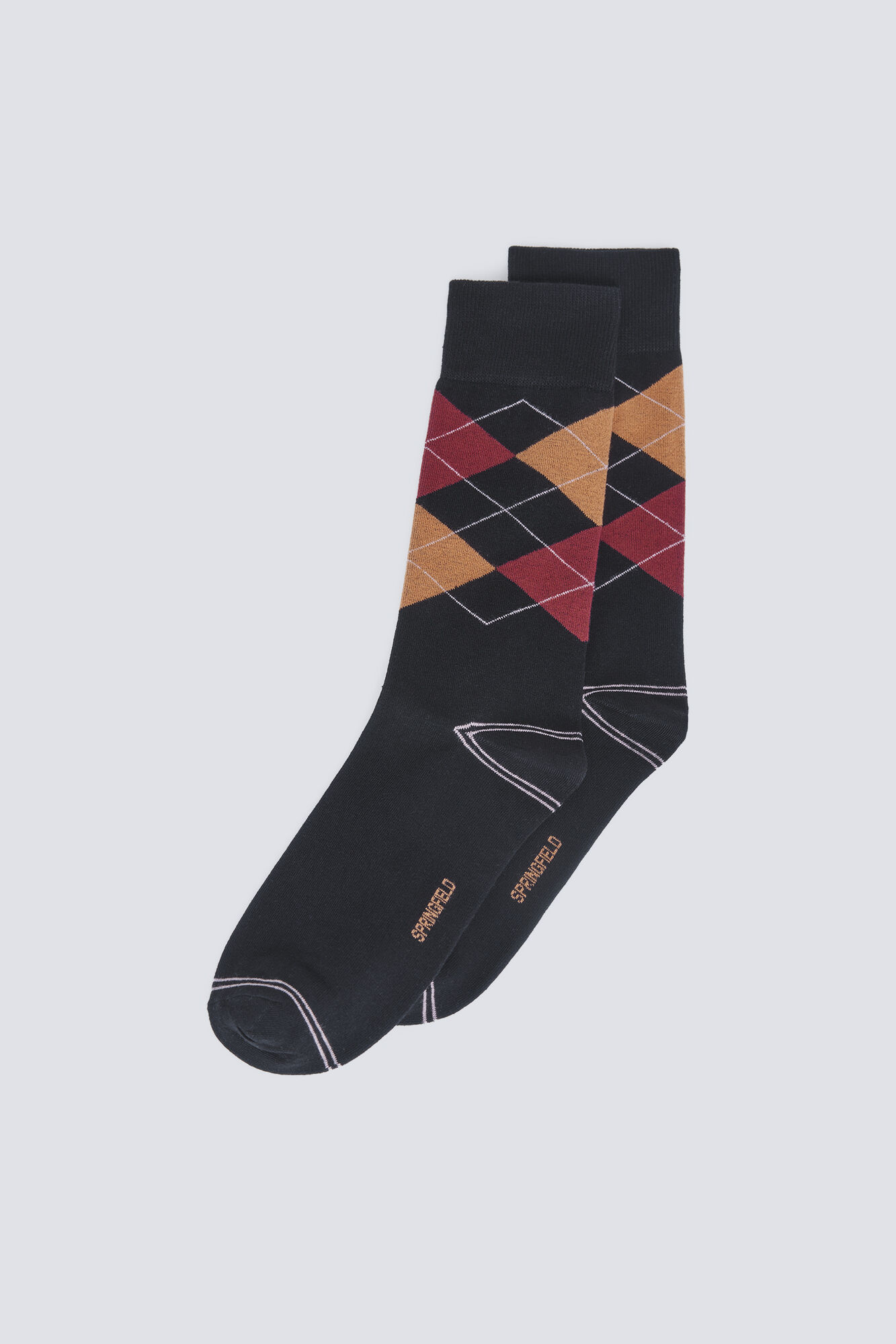 Springfield Calcet&iacute;n largo rombos negro