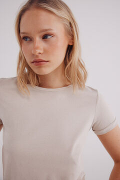 Springfield Playera efecto lavado beige