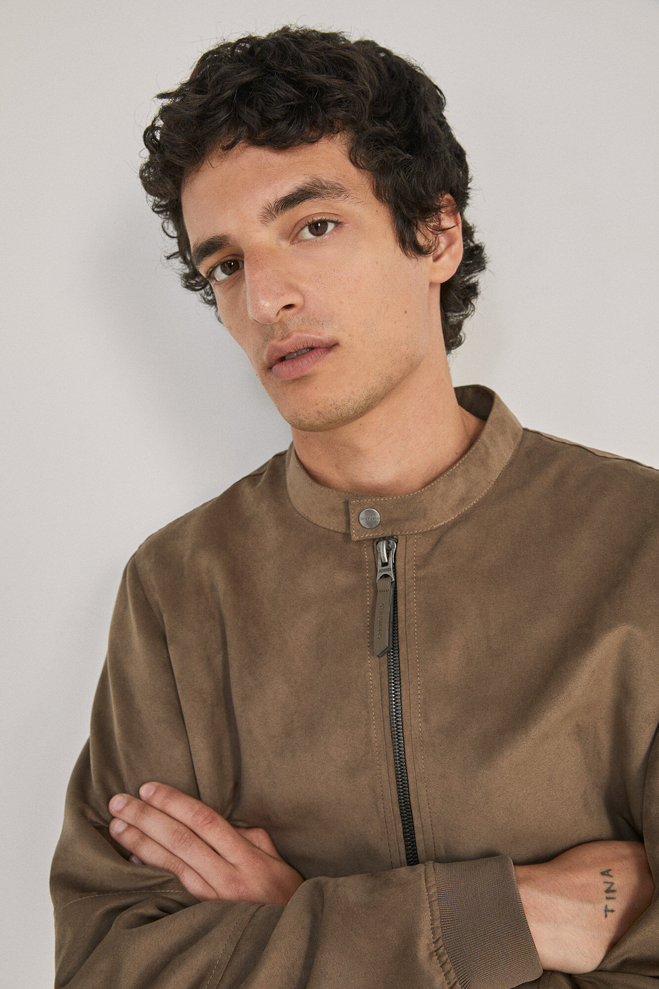 Springfield Cazadora efecto ante caf&eacute;