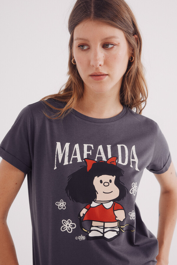 Springfield Playera "Mafalda" gris