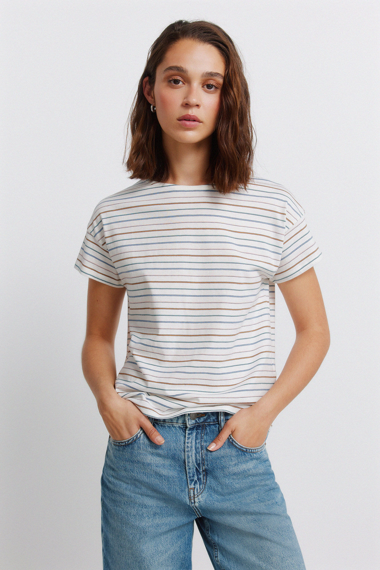 Springfield Playera de algod&oacute;n doble raya