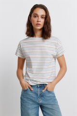Springfield Playera de algod&oacute;n doble raya beige