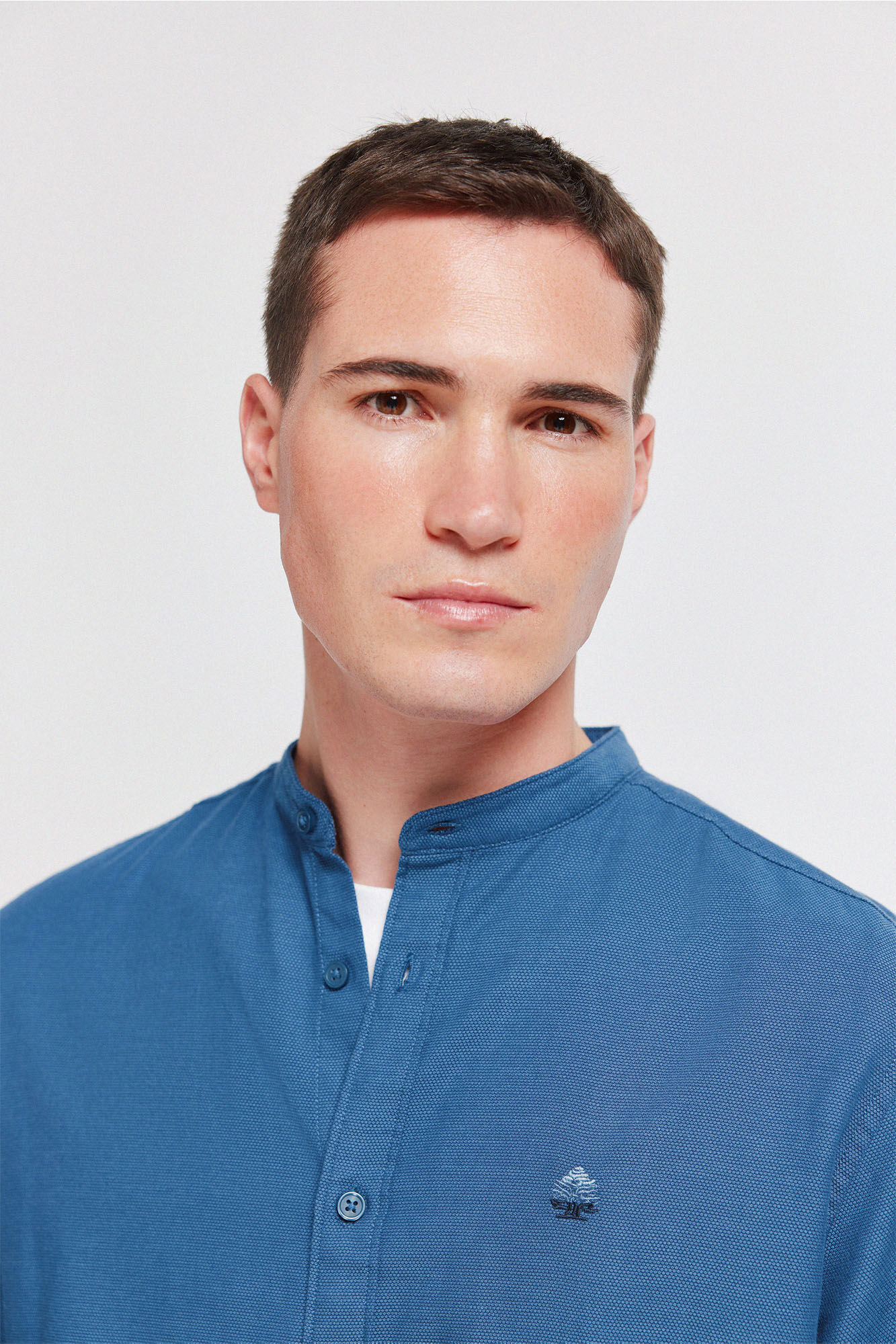 Springfield Camisa estructurada azul tinta