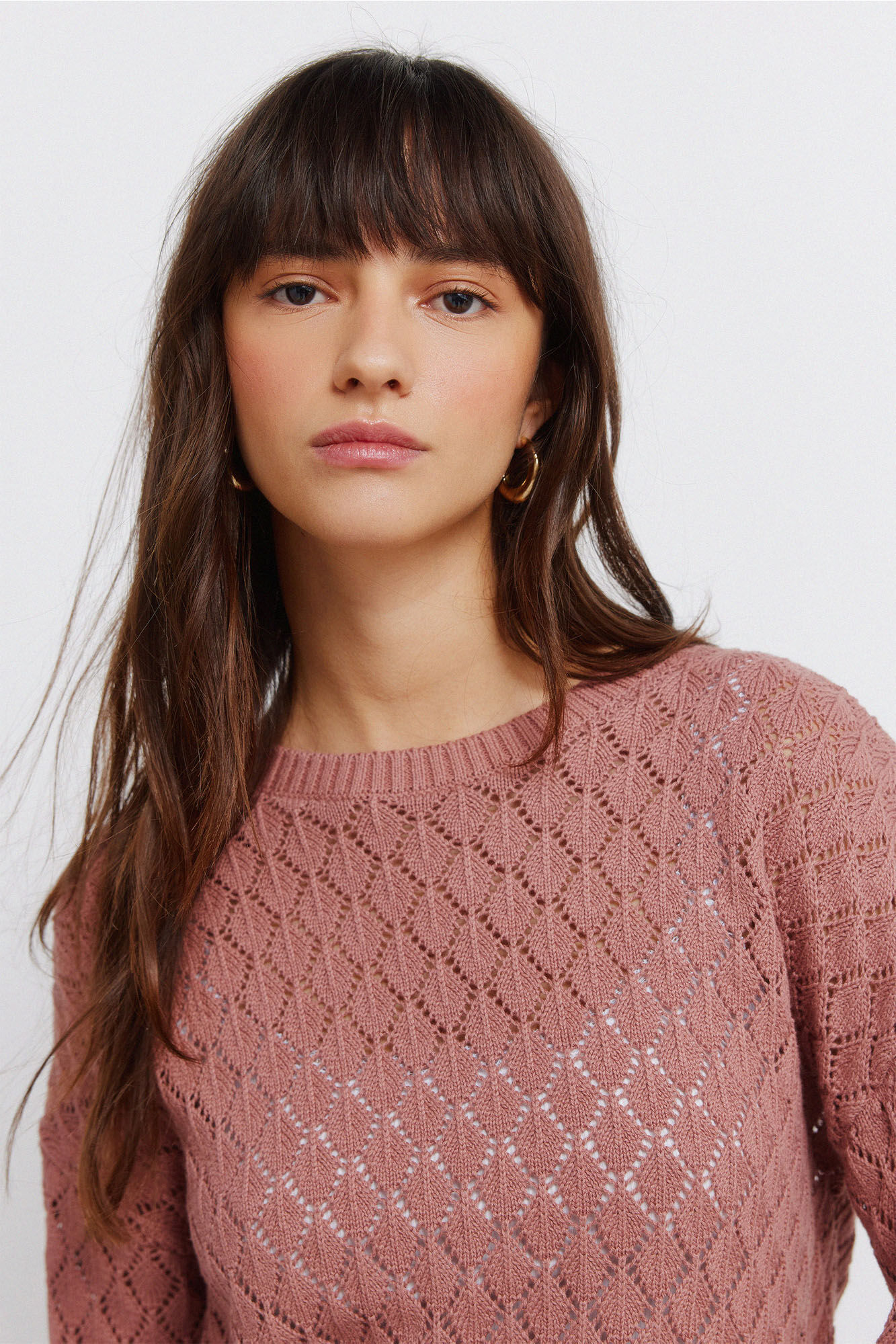 Springfield Su&eacute;ter de tejido pointelle rosa