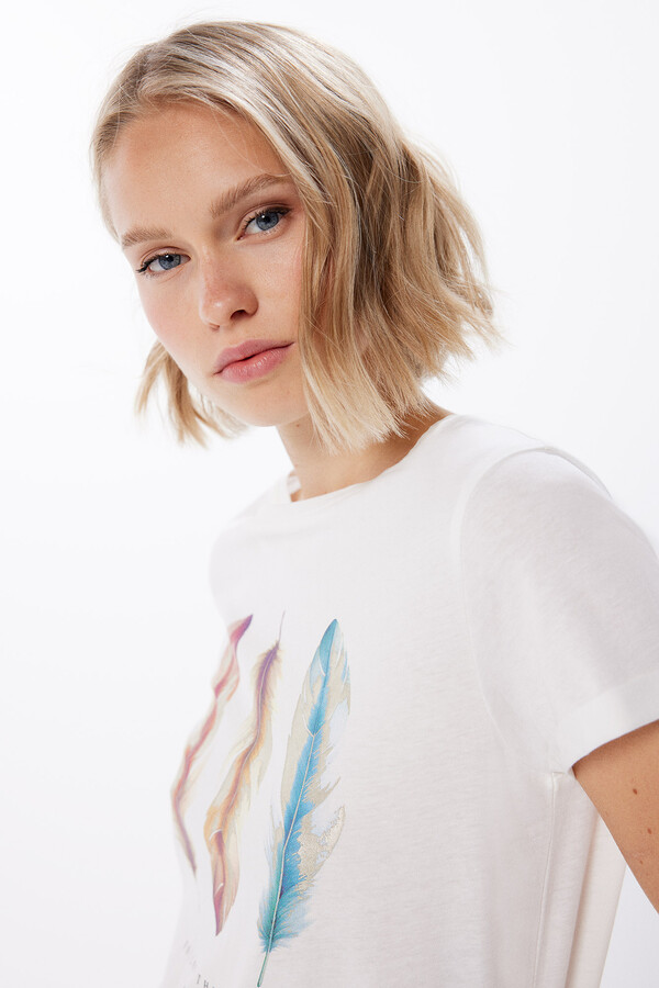 Springfield Playera gráfica étnica natural