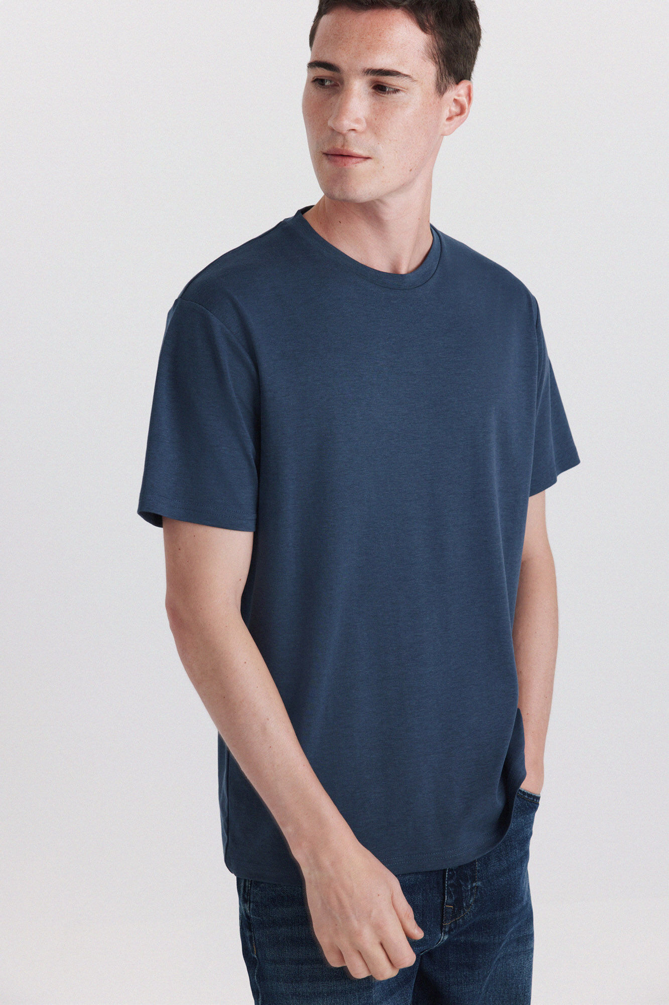 Springfield Playera de aspecto t&eacute;cnico azul mezcla