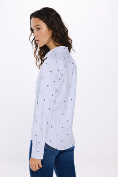Springfield Camisa oxford escote pico azul