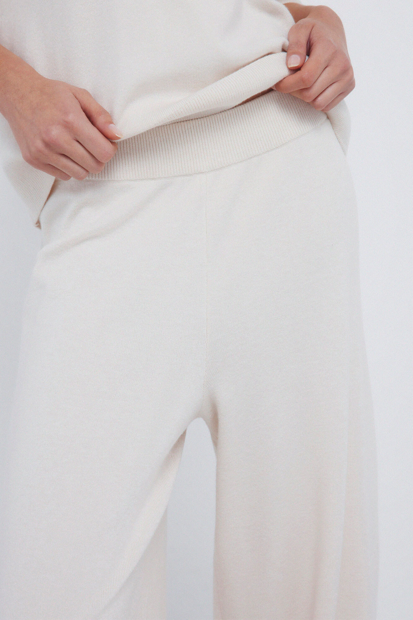 Springfield Pantal&oacute;n culotte de tejido beige