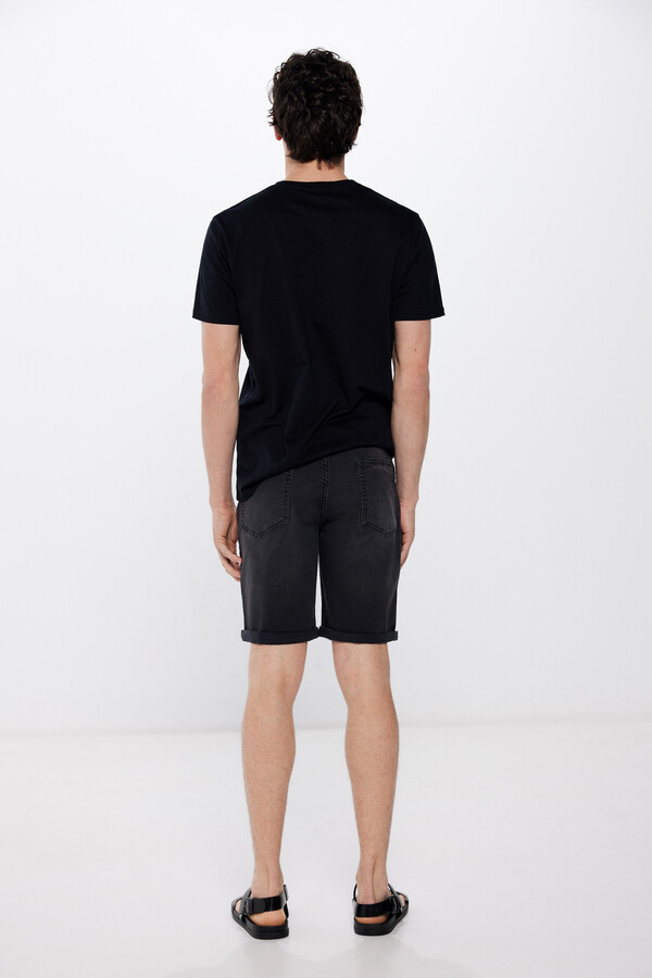 Springfield Bermuda vaquera regular ultra ligera negra gris