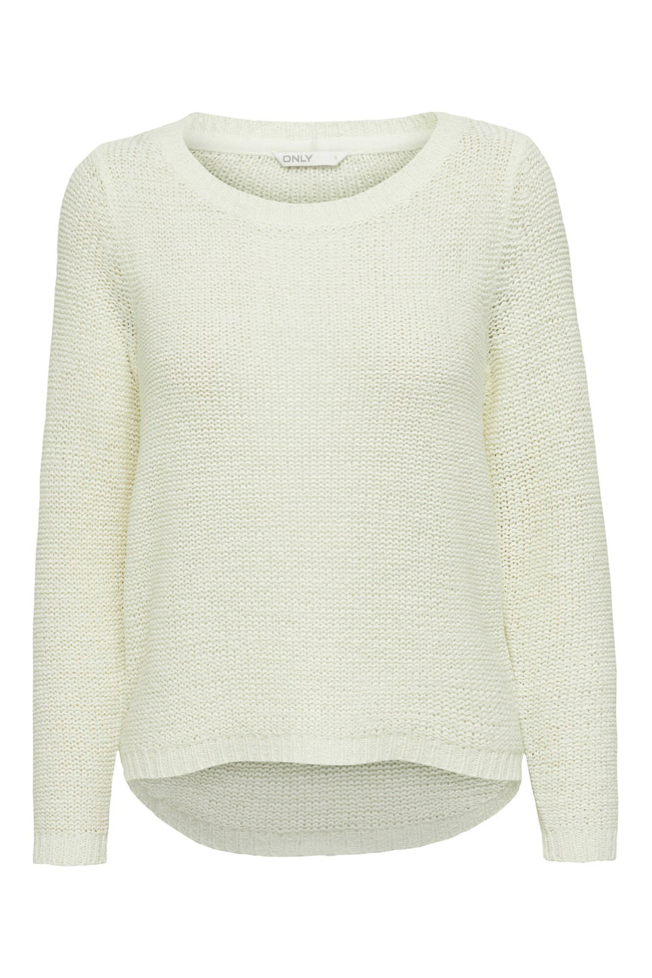 Only Su&eacute;tere cuello redondo natural