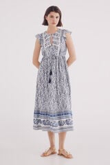 Springfield Vestido midi estampado lace café