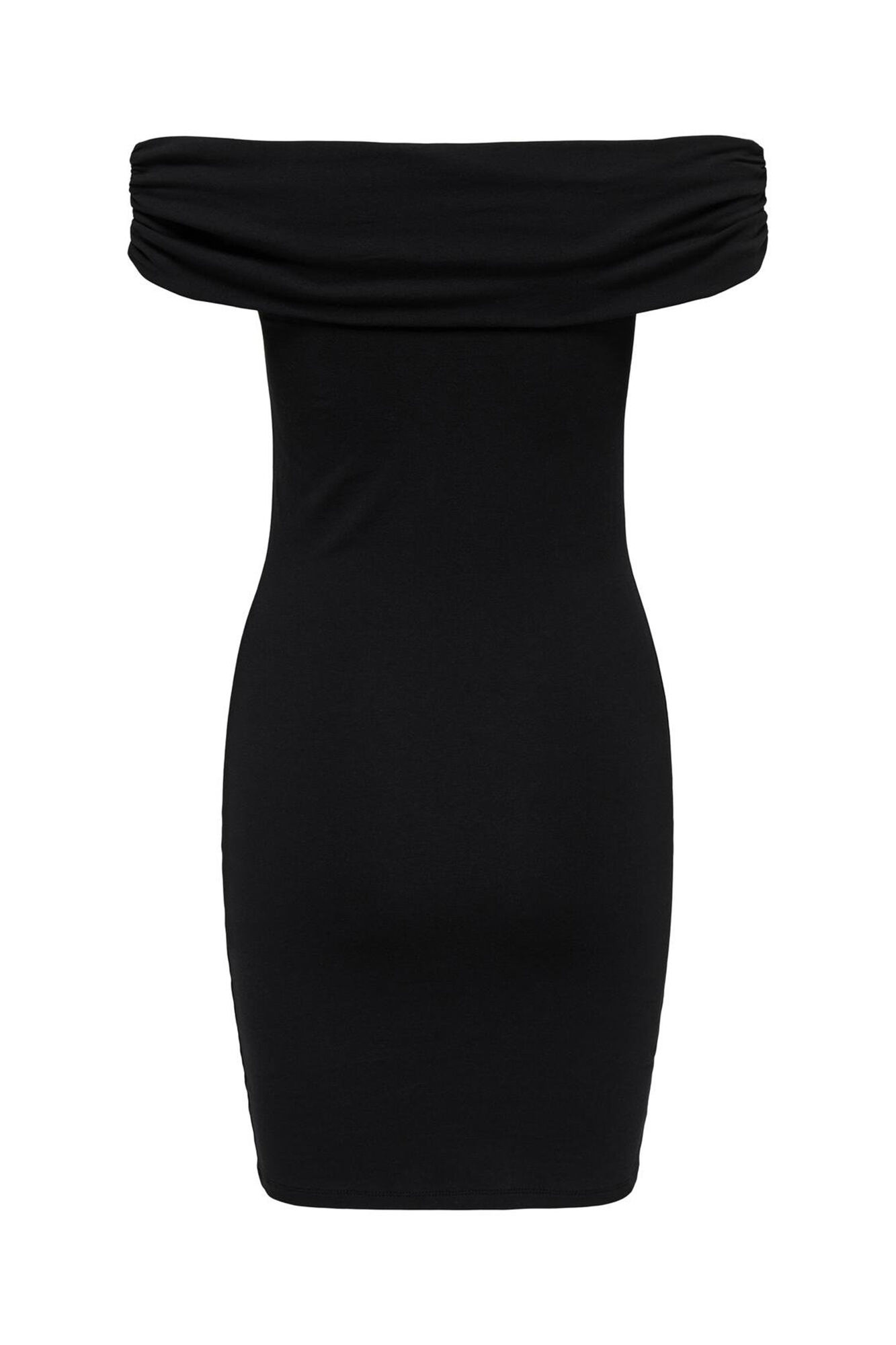 Only Vestido corto hombros descubiertos negro