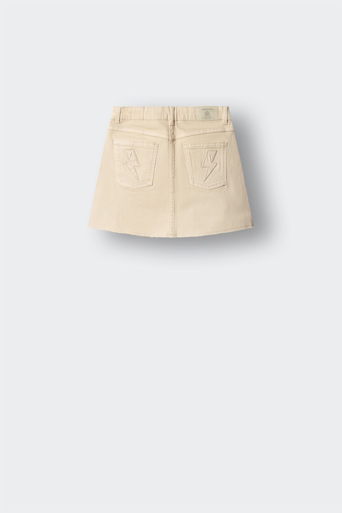 Springfield Kids Falda b&aacute;sica de sarga para ni&ntilde;a beige
