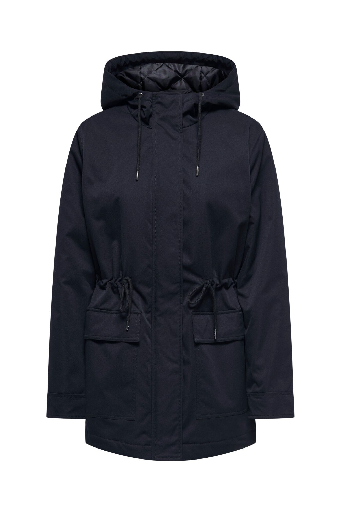 Only Parka con capucha marino