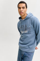 Jack & Jones Sudadera estampada con capucha gris