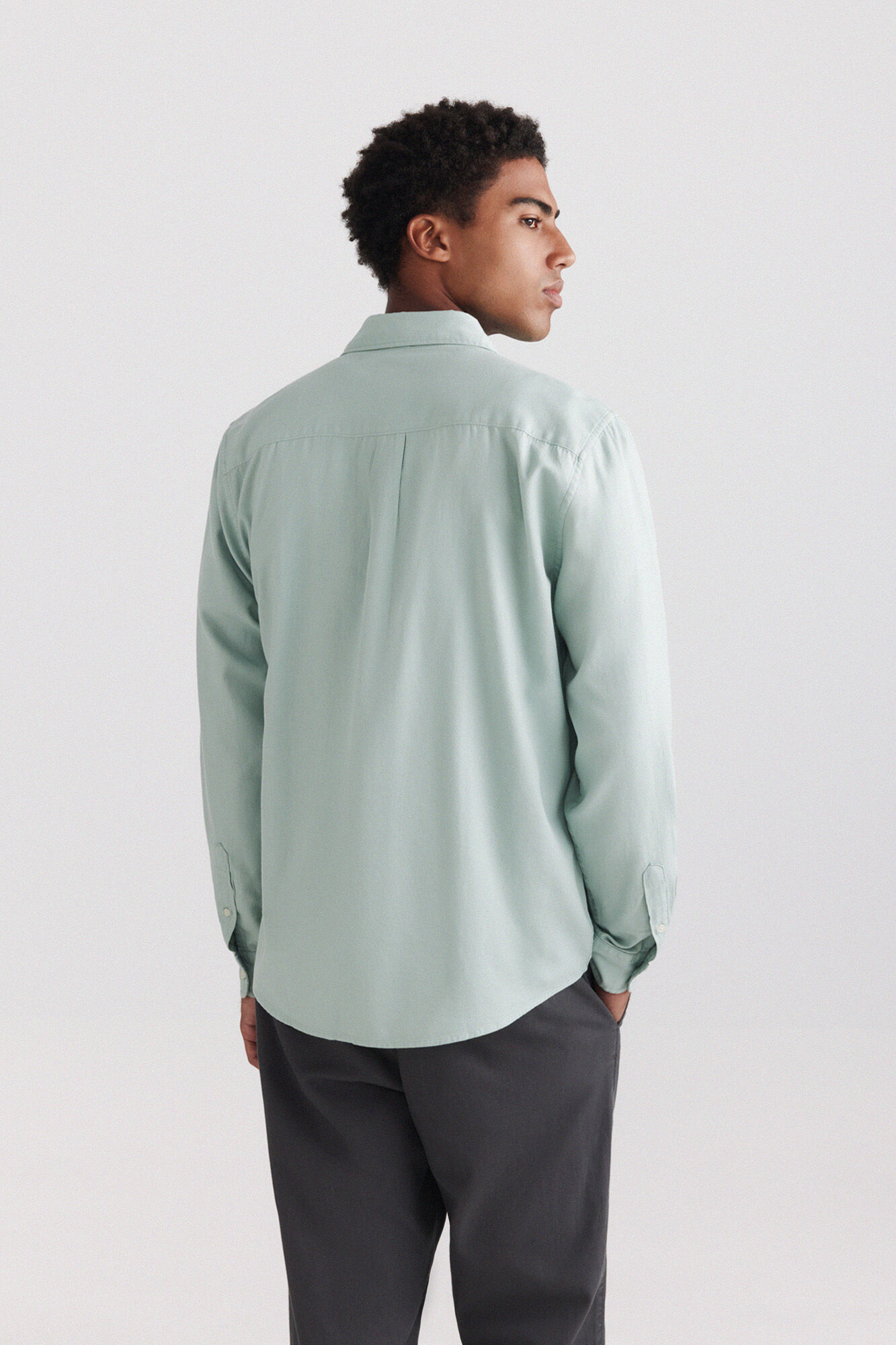 Springfield Camisa de estructura verde
